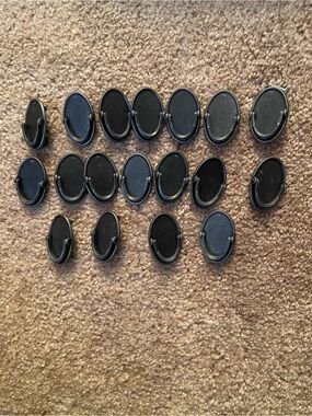 Bulk Black Oval Handles - Set of 18